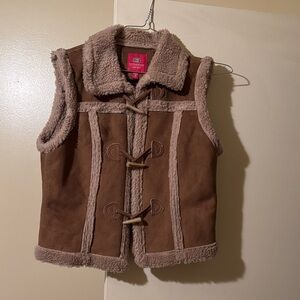 Faded Glory Brown Shearling Vest